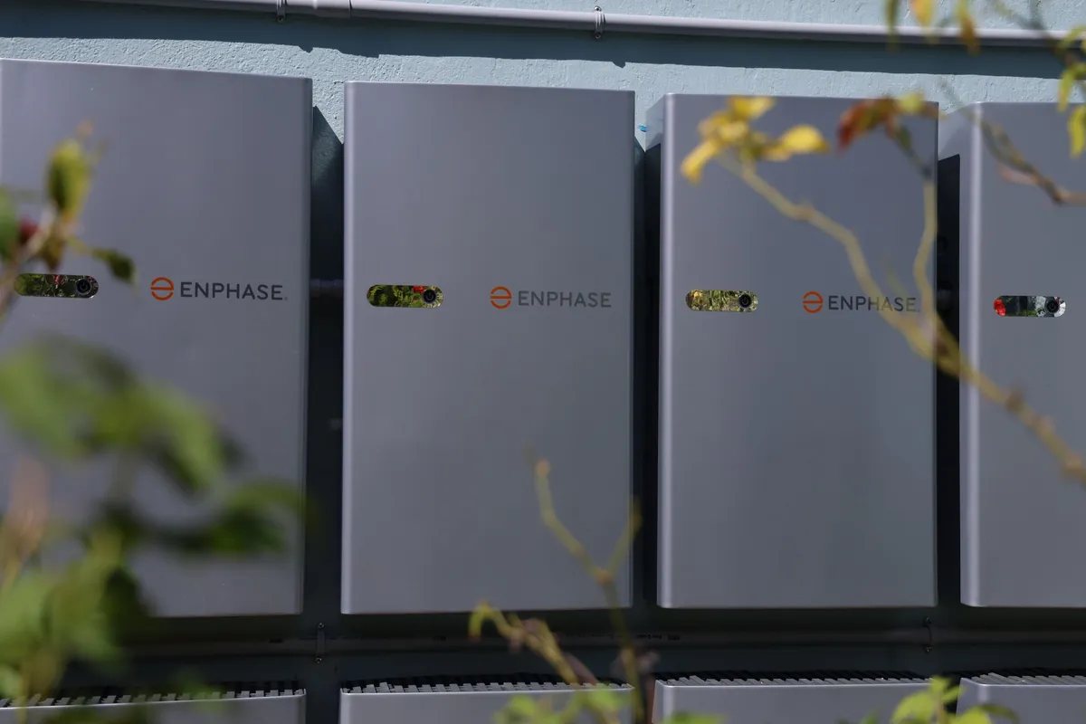 An AES battery installation on a Bermuda wall