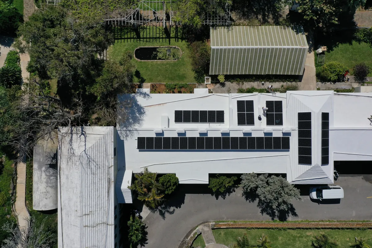 Solar panels on the Department of Environment and Natural Resources building